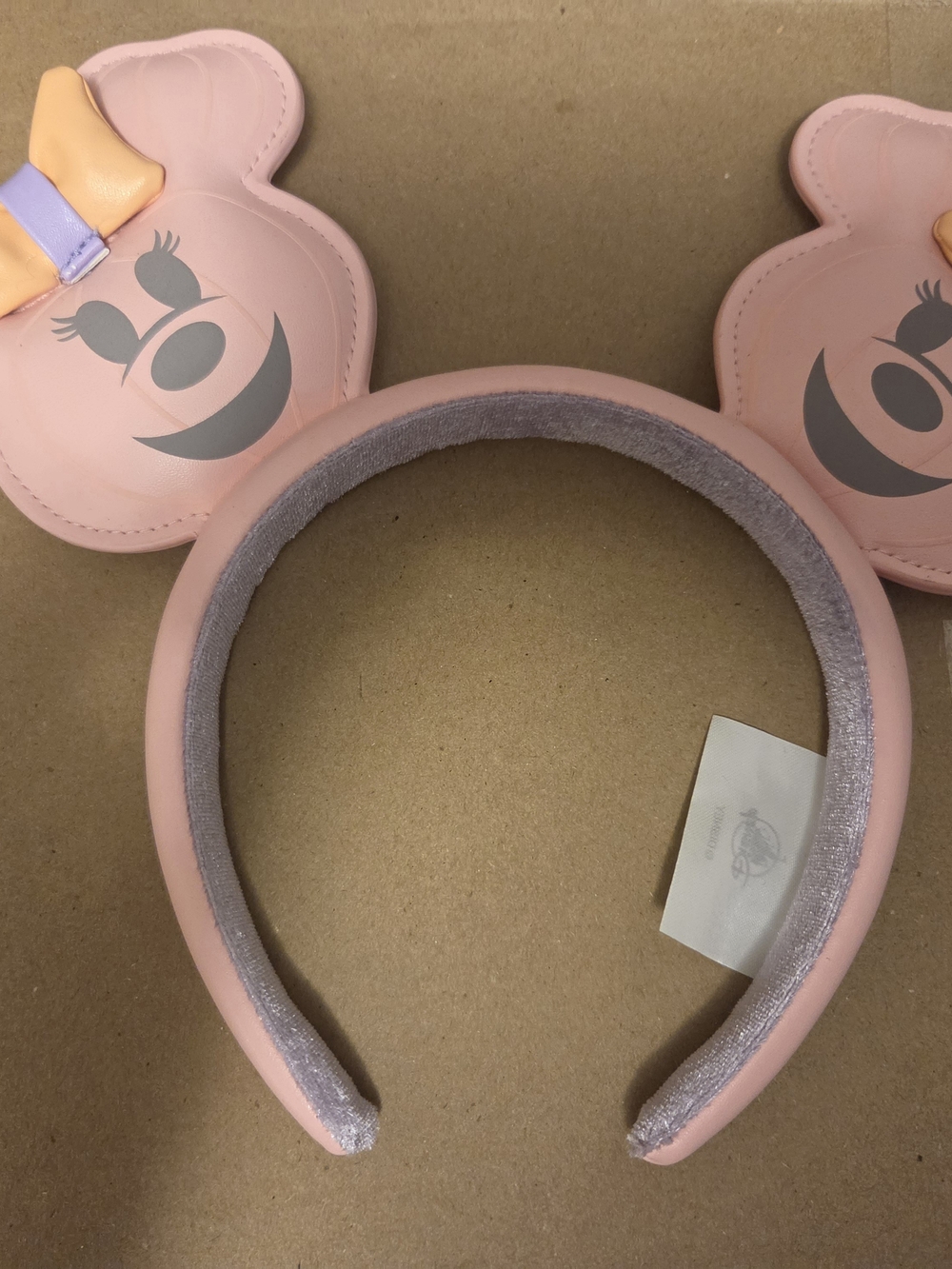 Disney Parks Halloween Minnie Mouse Pink Pastel Pumpkin Ears Headband, Pre-owned